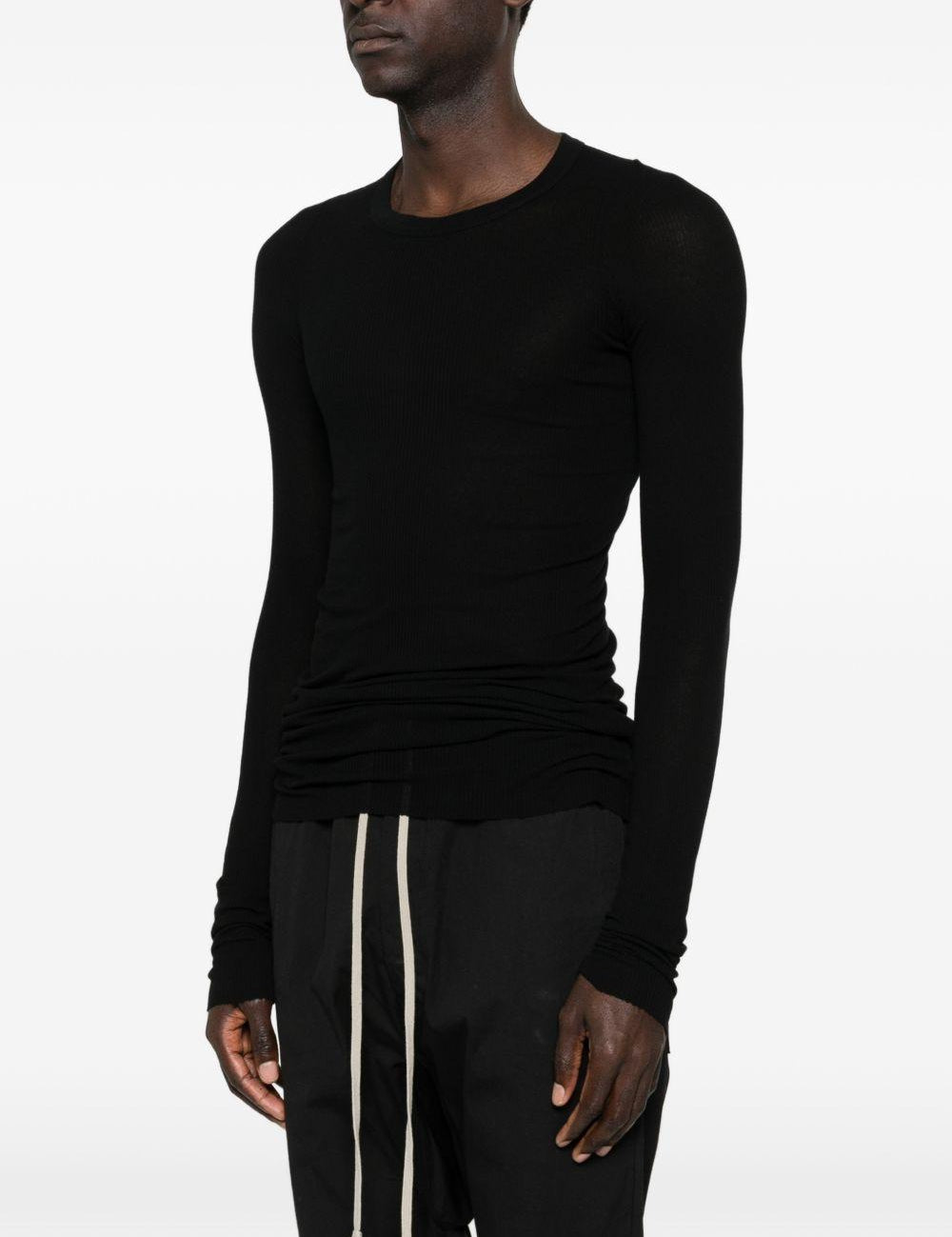 T-shirt a maniche lunghe in nero Rick owens - uomo 