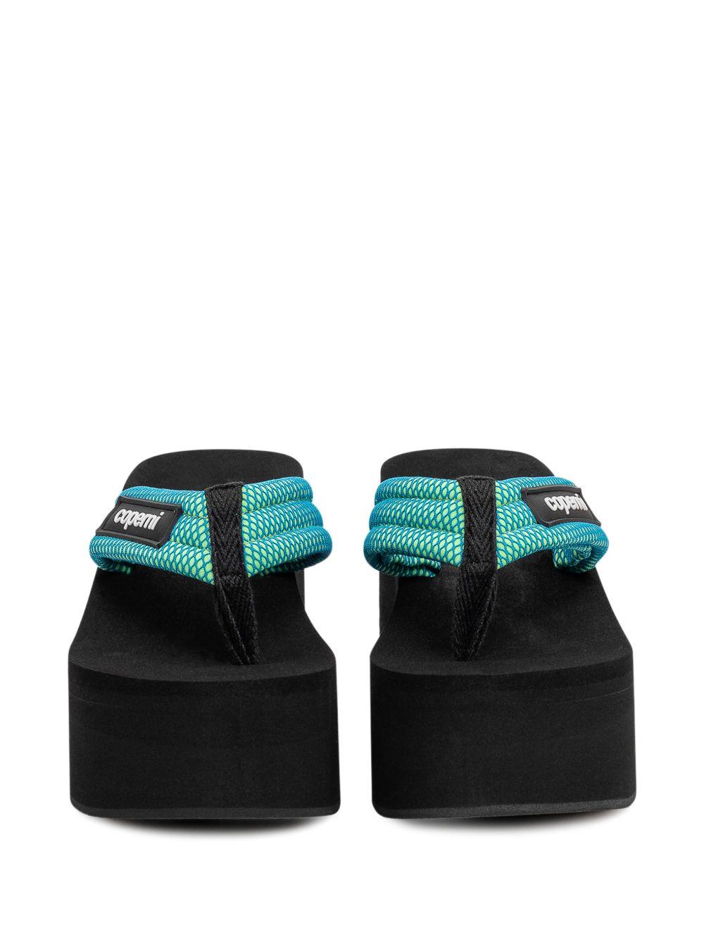 Sandali con applicazione in nero e verde Coperni - donna 