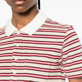 Polo con colletto a righe in beige e rosso A.P.C. - donna 