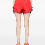 Mini shorts con volant in rosso Simone rocha - donna 