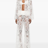 Giacca in pizzo con zip in bianco Maurizio - donna 