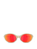 occhiali da sole ovali con lente rossa oakley - unisex