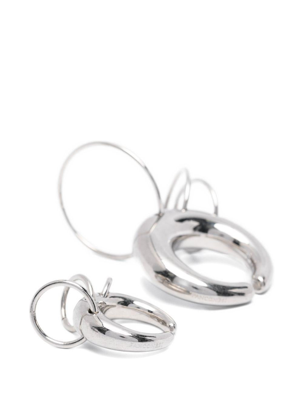 Ear cuff con piercing set da due  in argento Panconesi - unisex 