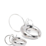 Ear cuff con piercing set da due  in argento Panconesi - unisex 