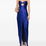 Abito maxi con cut-out stephanie in blu Maria lucia hohan - donna 