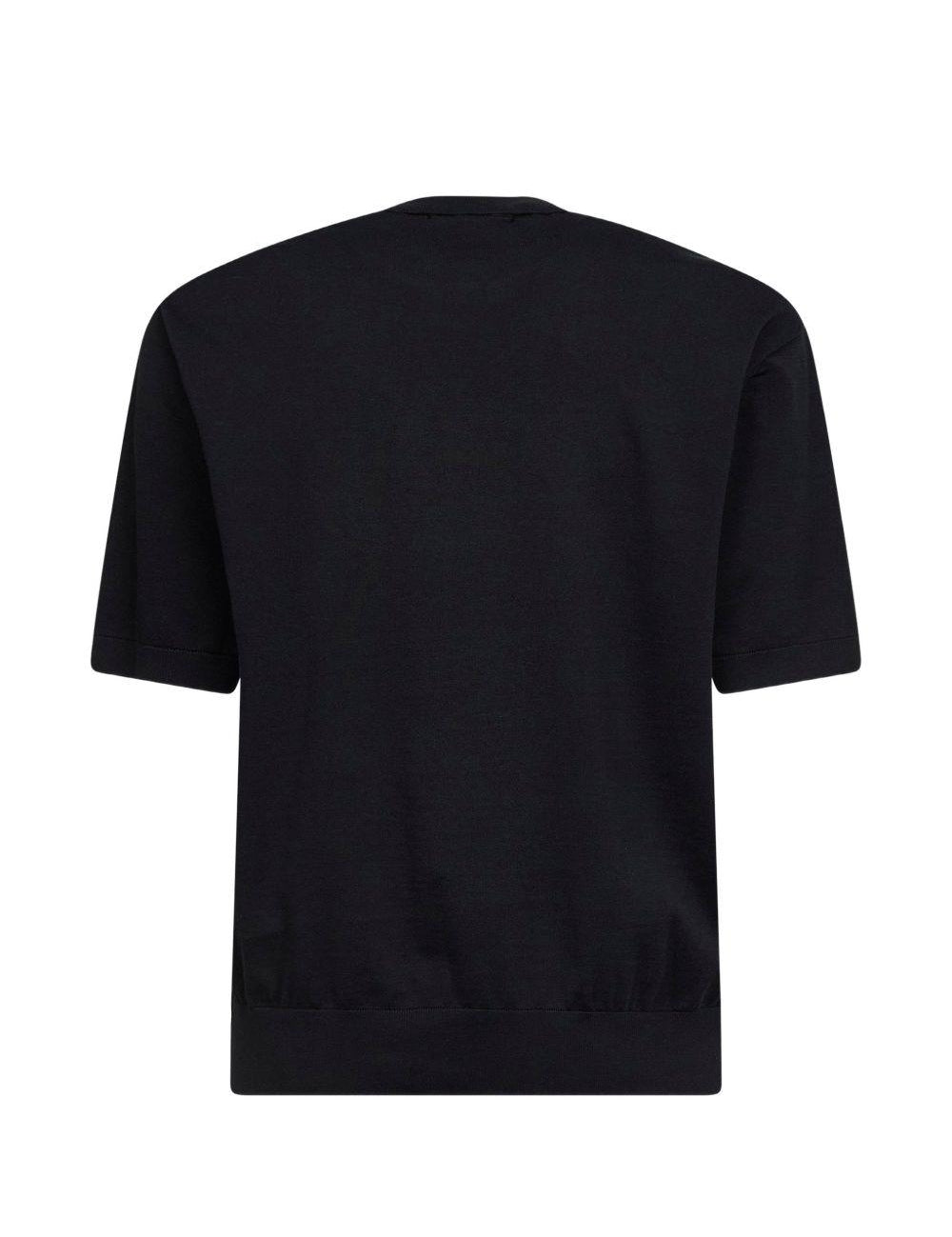 T-shirt a manica corta in nero Laneus - uomo 