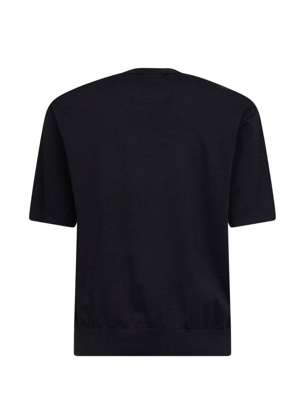 T-shirt a manica corta in nero Laneus - uomo 