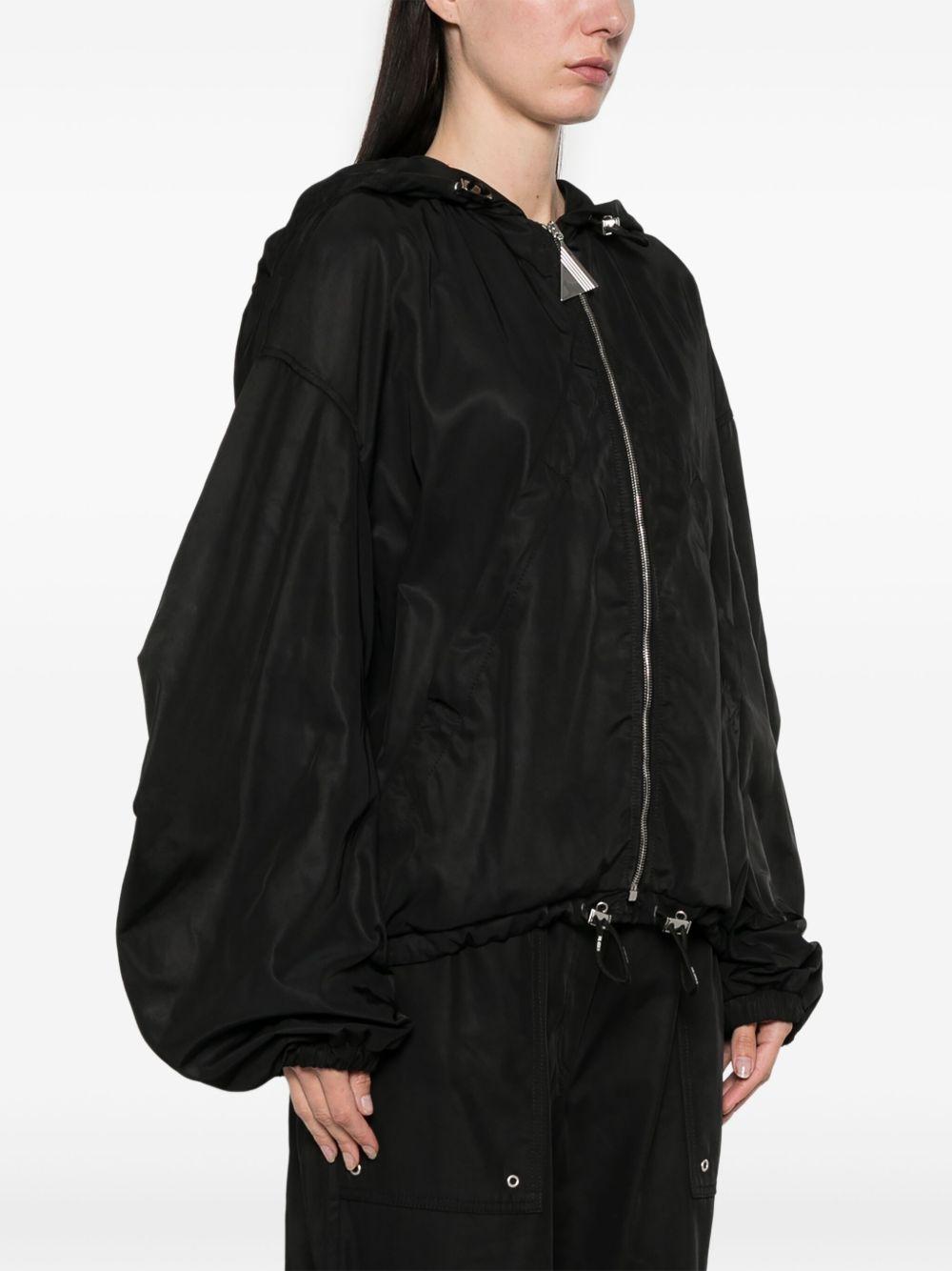 Bomber con cappuccio in nero The attico - donna 