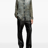 Camicia con lavaggio acido in nero Diesel - uomo 