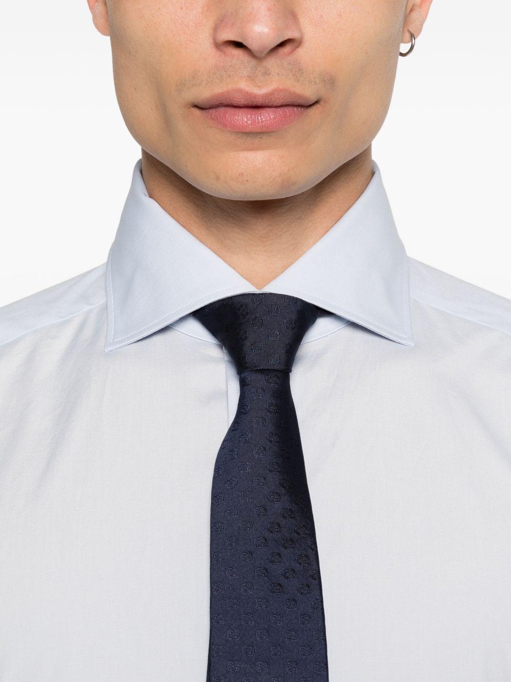Camicia classica a maniche lunghe in azzurro Zegna - uomo 