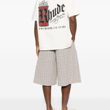 T-shirt con logo grafico in bianco Rhude - uomo 