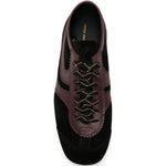 Sneakers in pelle con design a pannelli in nero 