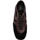 Sneakers in pelle con design a pannelli in nero 