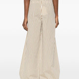 Pantaloni Ordine a righe in marrone Maxmara - donna 