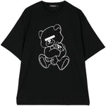 T-shirt con stampa in nero 