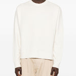Felpa con logo in beige 