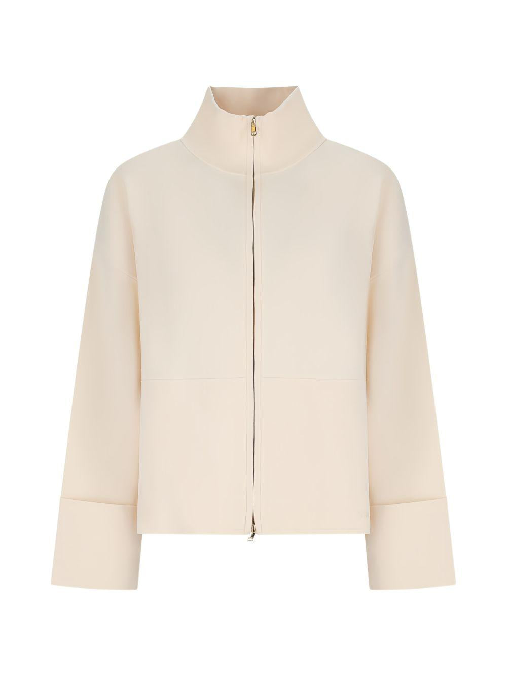 Cardigan con zip formato in bianco Maxmara - donna 