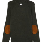 Maglione con mezza zip e toppa sui gomiti in verde Fay - uomo 