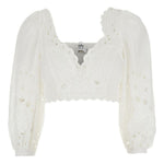 Top crop con occhielli in bianco Charo ruiz ibiza 1989 - donna 