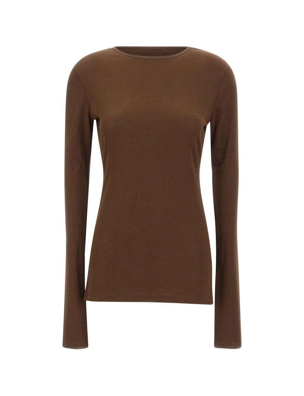 Top trasparente a maniche lunghe in marrone Entire studios - unisex 