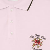Polo con ricamo in rosa Drole de monsieur - uomo 