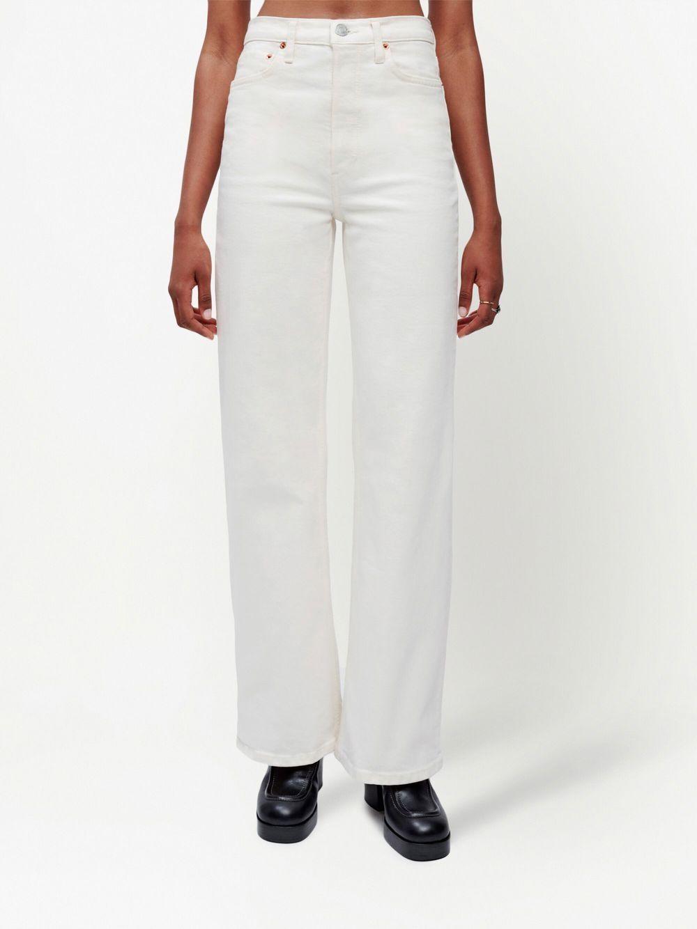Jeans a gamba ampia in bianco Re/done - donna 