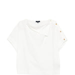 Top Issa a maniche corte in bianco Soeur - donna 