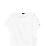 Top Issa a maniche corte in bianco Soeur - donna 