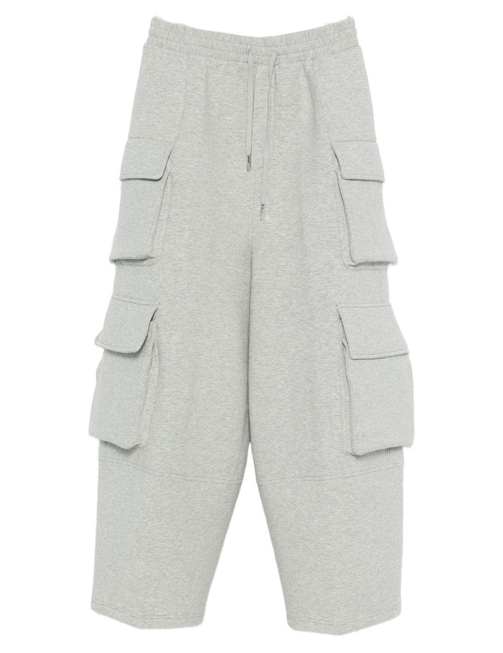 Pantaloni cargo con coulisse in grigio Feng Chen Wang - uomo 