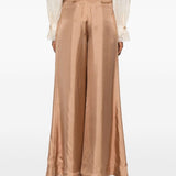 Pantaloni plissé con cintura in beige Zimmermann - donna 