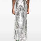 Pantaloni dritti intrecciati in argento Rotate - donna 