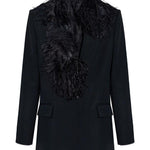 Giacca con piume in nero The attico - donna 