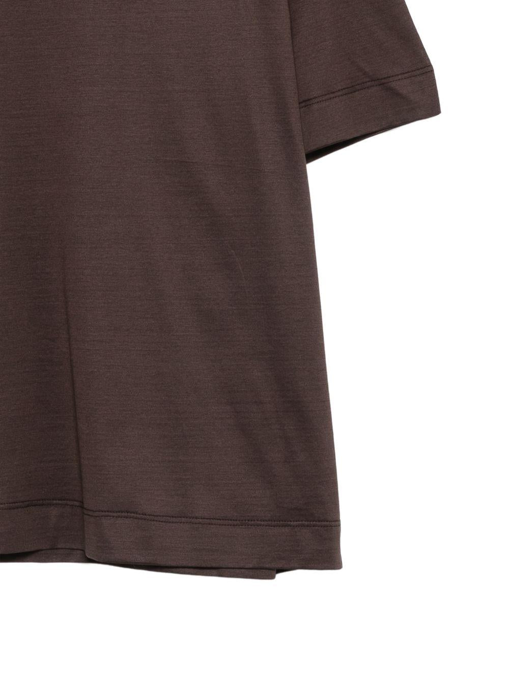 T-shirt a maniche corte in marrone Costumein - uomo 