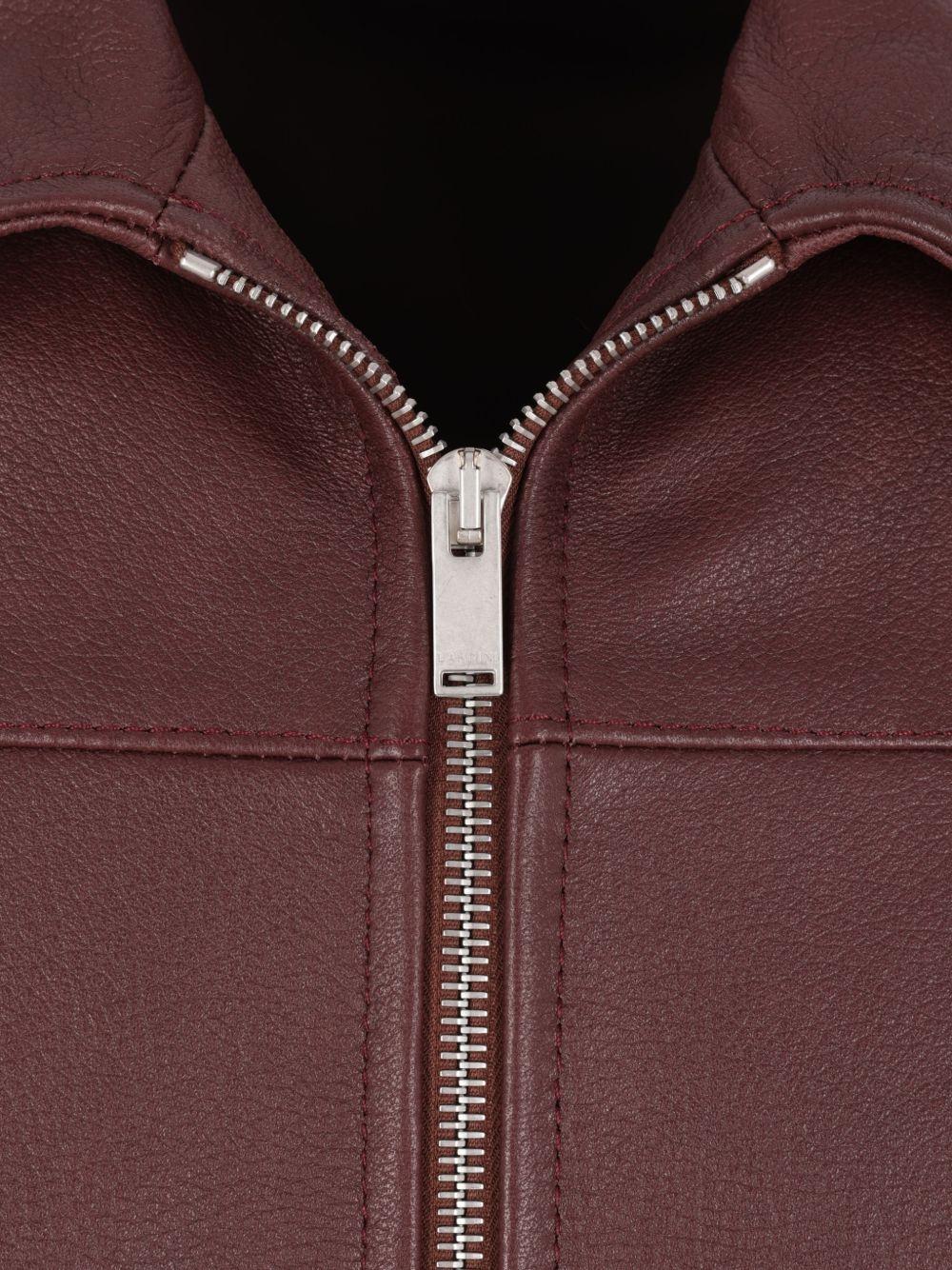 Giacca in pelle in marrone Lardini - uomo 