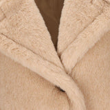 Giacca in Teddy di alpaca e cachemire corvino in beige Maxmara - donna 