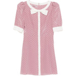 Abito corto con pois in rosa Alessandra Rich - donna 