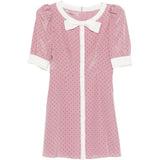 Abito corto con pois in rosa Alessandra Rich - donna 