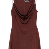 Abito corto con decorazione in marrone David Koma - donna 