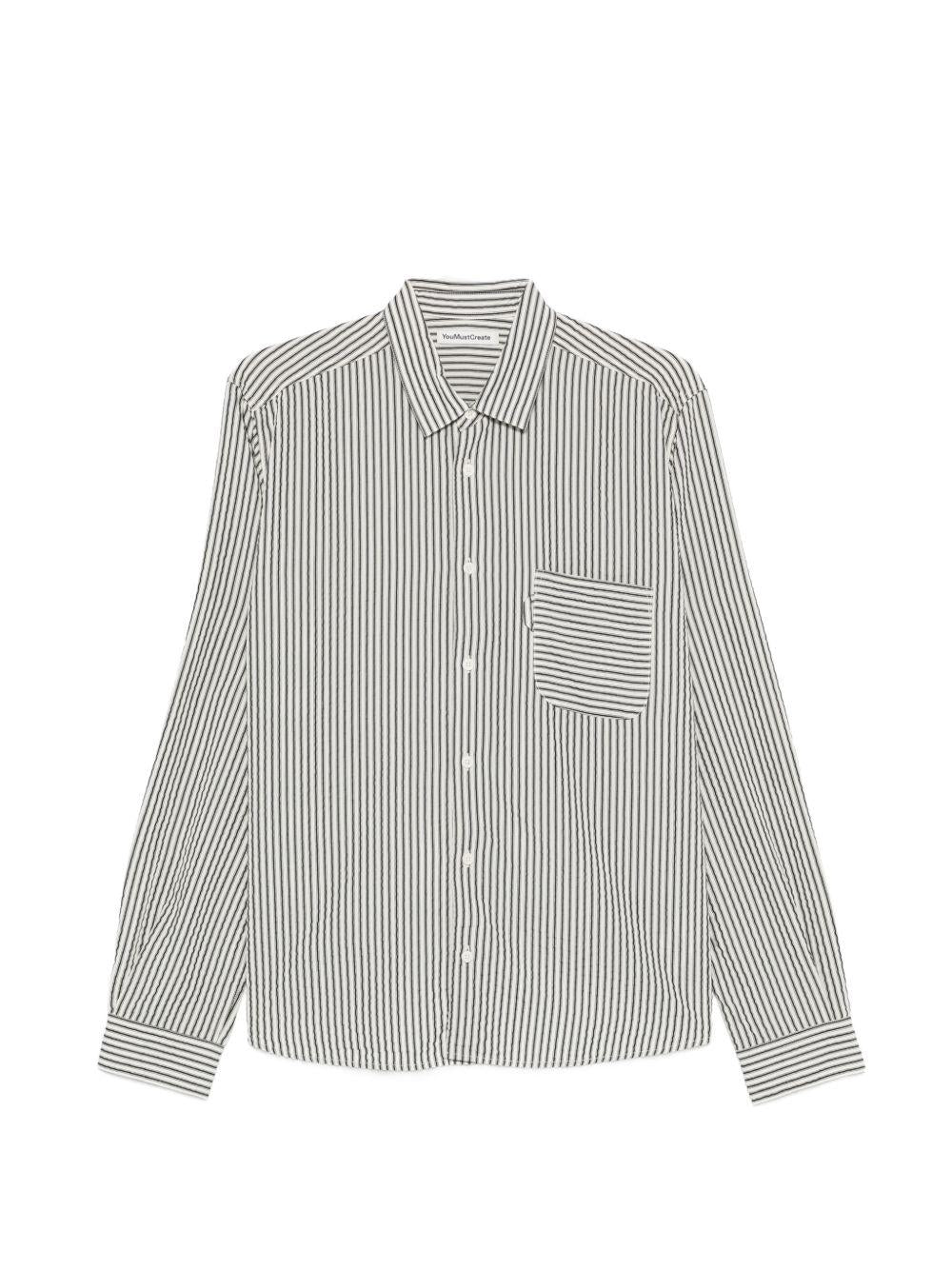 Camicia Curtis a righe in bianco e nero Ymc - uomo 