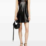 Mini abito con logo d-ares in rilievo in nero Diesel - donna 