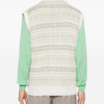Gilet con fantasia scollo a v in multicolore Kiton - uomo 