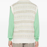 Gilet con fantasia scollo a v in multicolore Kiton - uomo 