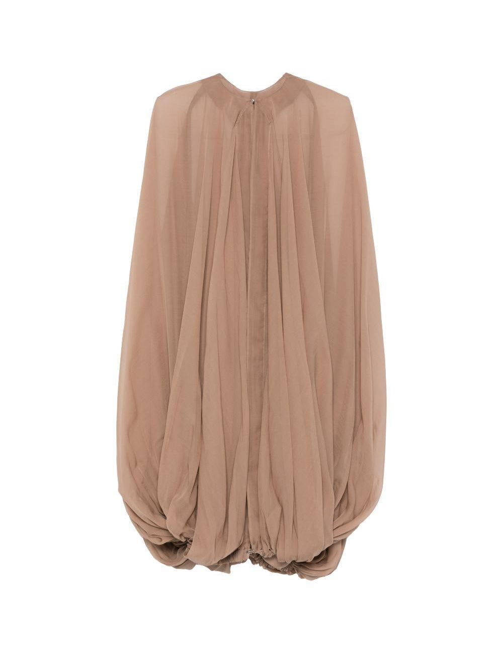 Mantella luxor in seta in beige Rick Owens - donna 