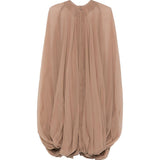 Mantella luxor in seta in beige Rick Owens - donna 