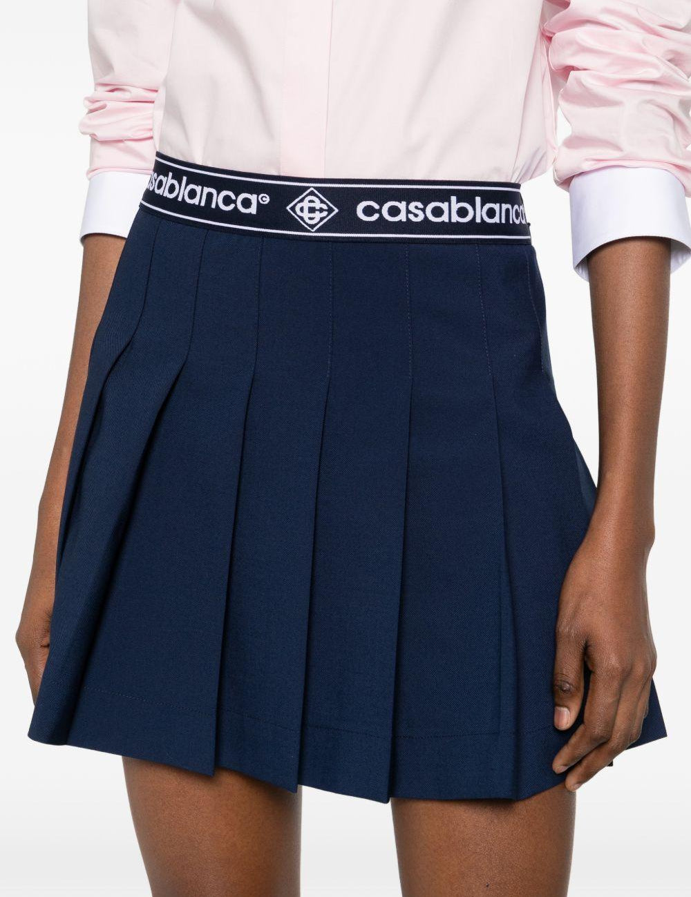 Minigonna con logo in blu Casablanca - donna 