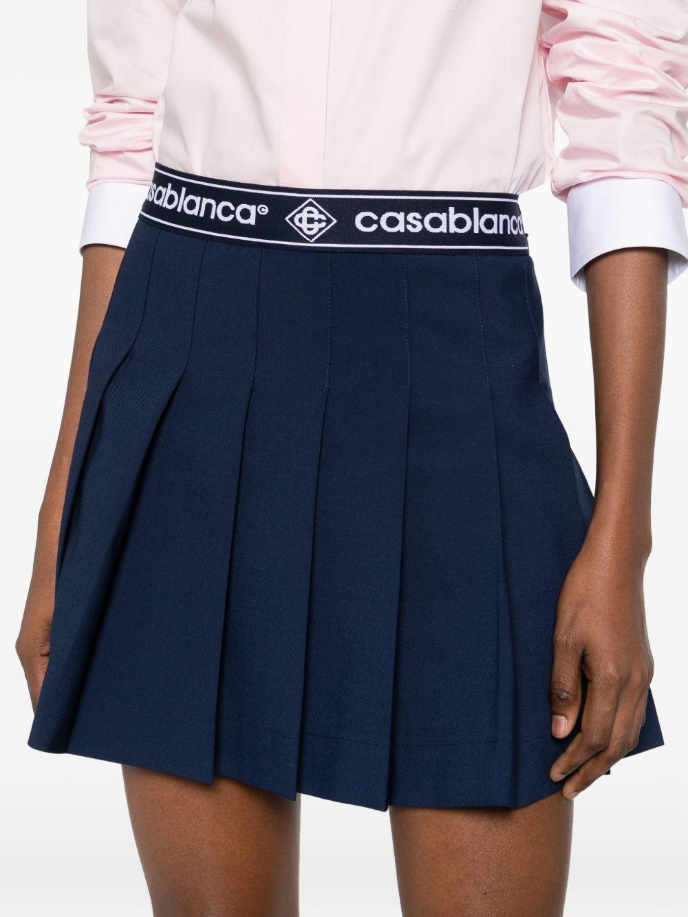 Minigonna con logo in blu Casablanca - donna 