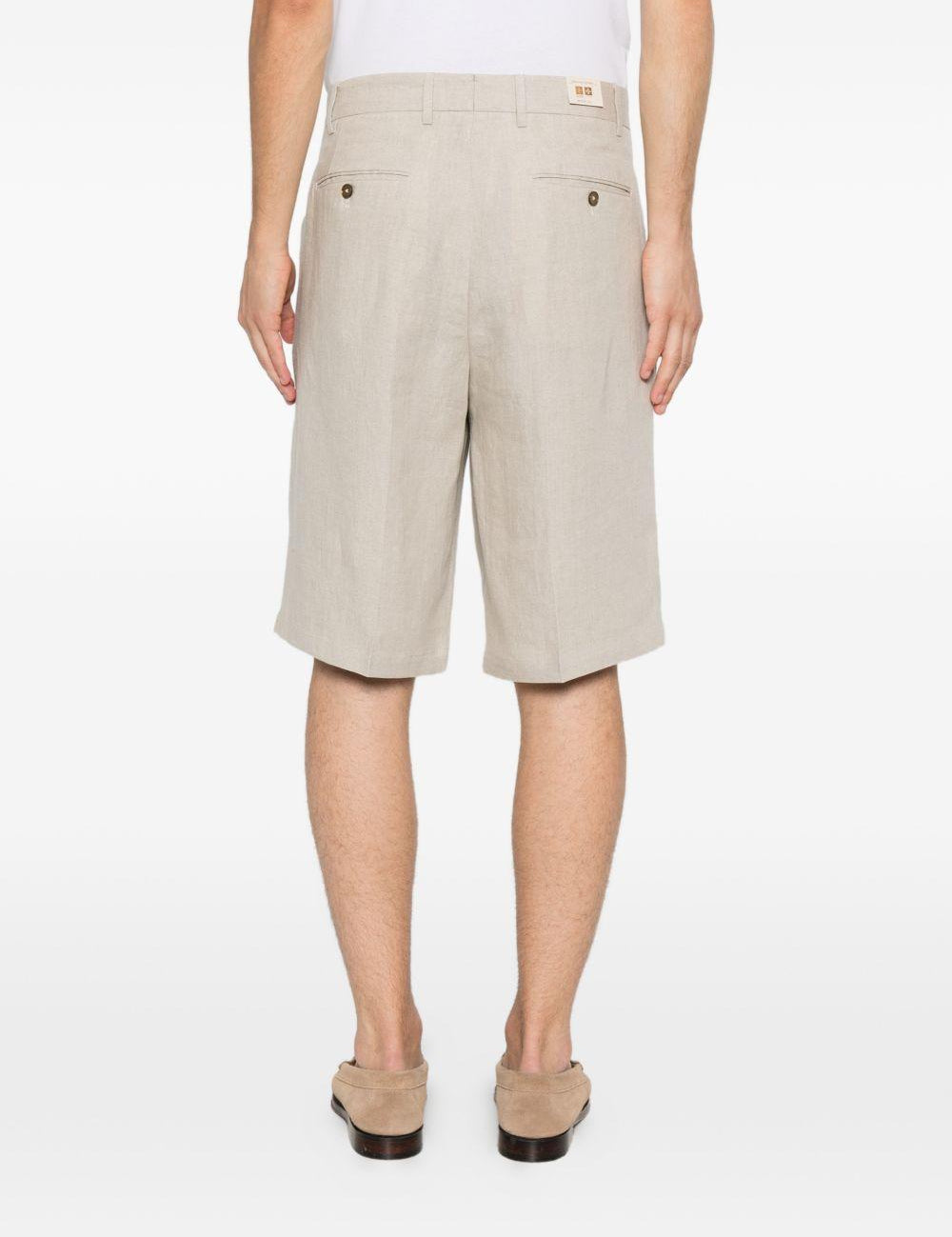 Pantaloncini con dettagli a pieghe in beige Briglia 1949 - uomo 