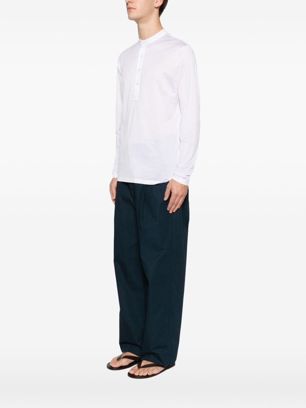 T-shirt a maniche lunghe in bianco Tokyo luxury brand - uomo 