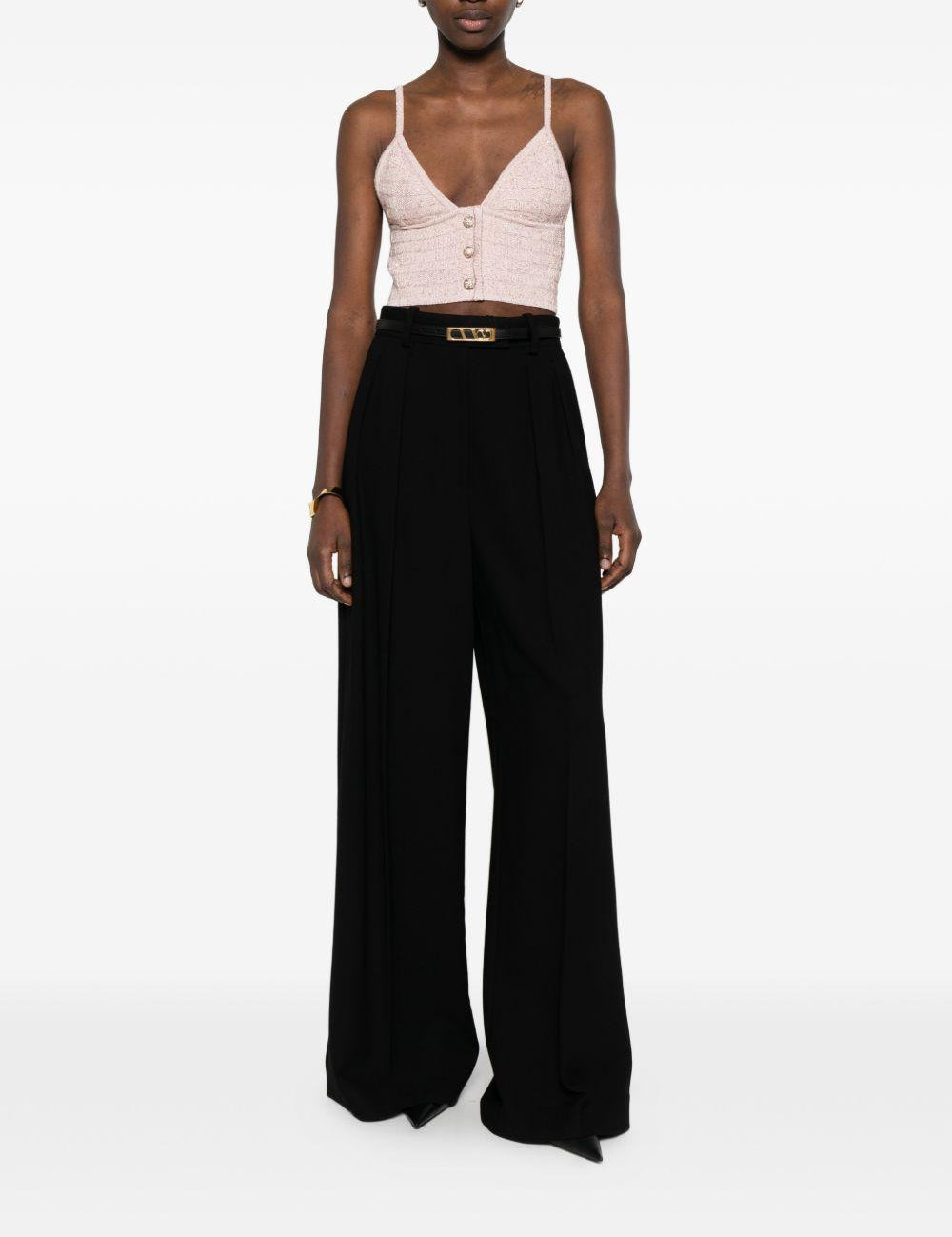 Top con paillettes in rosa Alessandra rich - donna 