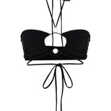 Top bikini in nero Magda butrym - donna 
